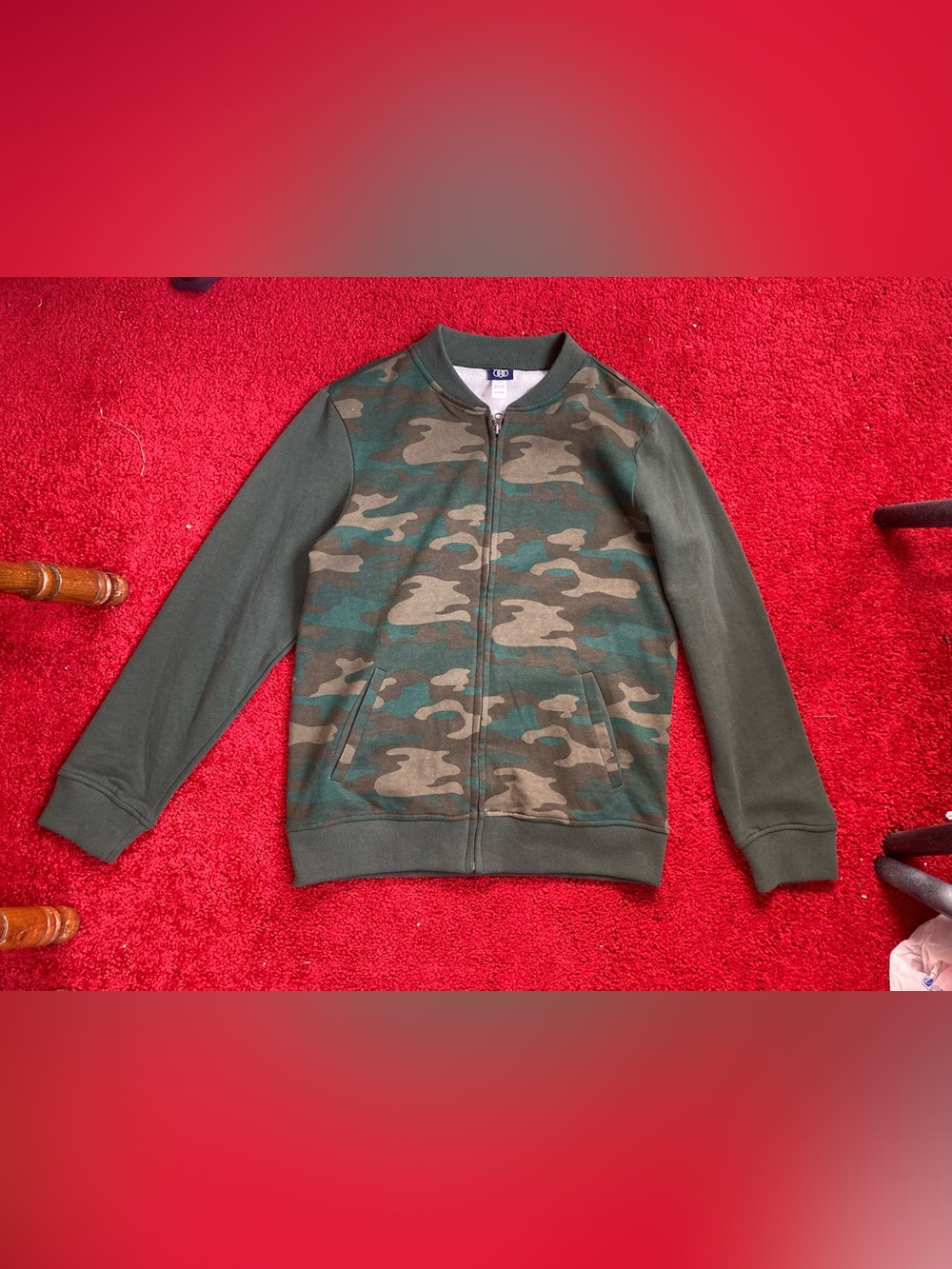 Route 66 Green Camo Zip Jacket